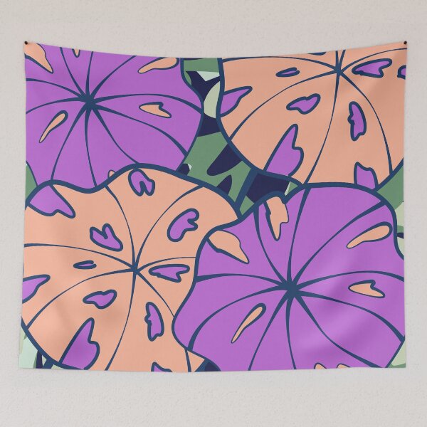 Item preview, Bright Pink Philodendron Tropical Leaves Pattern designed and sold by GraphicsClub.