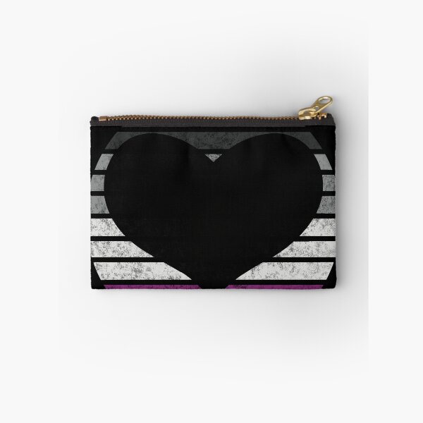Item preview, 2022 Ace Pride Flag Inspired Retro Sunset with heart silhouette designed and sold by MunsyArt.