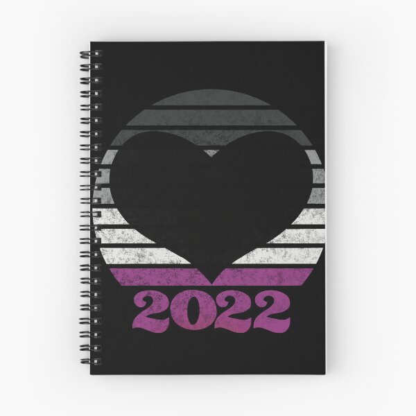 Item preview, 2022 Ace Pride Flag Inspirado Retro Sunset con silueta de corazón designed and sold by MunsyArt.