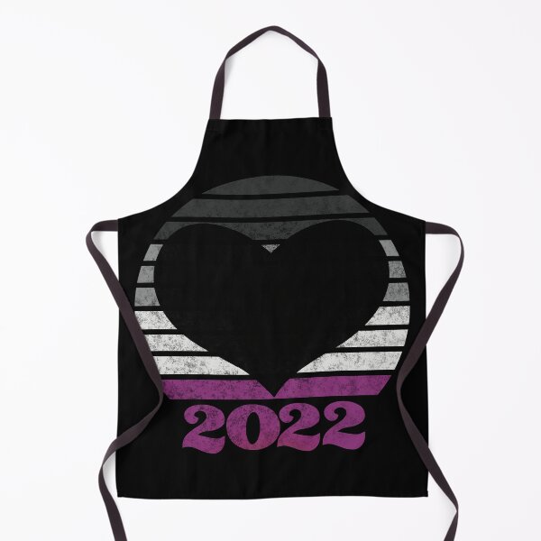 Item preview, 2022 Ace Pride Flag Inspired Retro Sunset with heart silhouette designed and sold by MunsyArt.