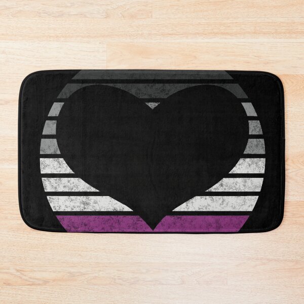 Item preview, 2022 Ace Pride Flag Inspired Retro Sunset with heart silhouette designed and sold by MunsyArt.