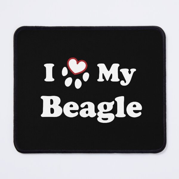 Item preview, I Love My Beagle - heart dog paw designed and sold by SubtleSplit.