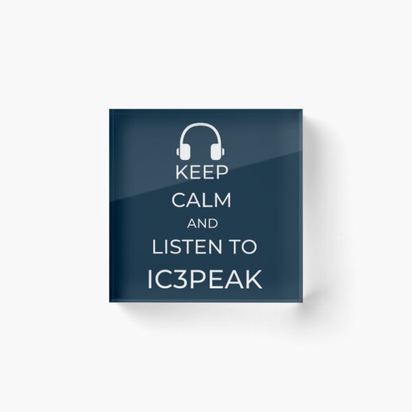 Item preview, IC3PEAK KEEP CALM AND LISTEN TO IC3PEAK (BLACK)         designed and sold by MunsterIce.