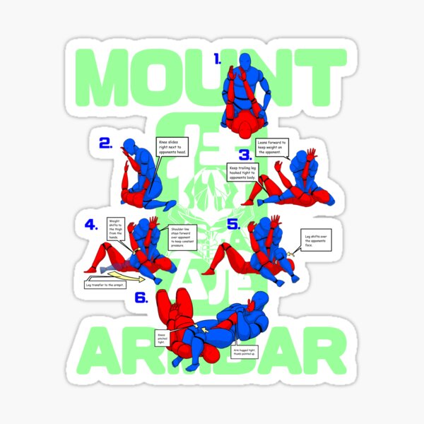 Mount Armbar BJJ T Shirt Sticker