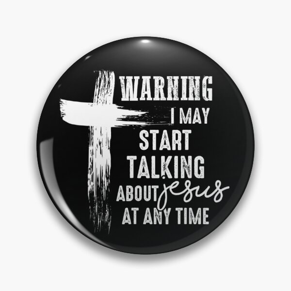 Item preview, Warning I May Start Talking About Christ At Any Time Graphic Cross God In My Heart designed and sold by nedrae.