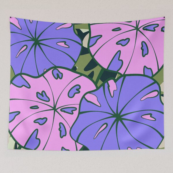 Item preview, Violet Philodendron Tropical Leaves Pattern designed and sold by GraphicsClub.