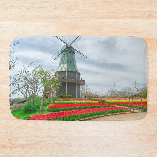 Item preview, Tulips and Windmill in Tsuchiura City, Ibaraki Prefecture, Japan designed and sold by Masako Ogasawara.