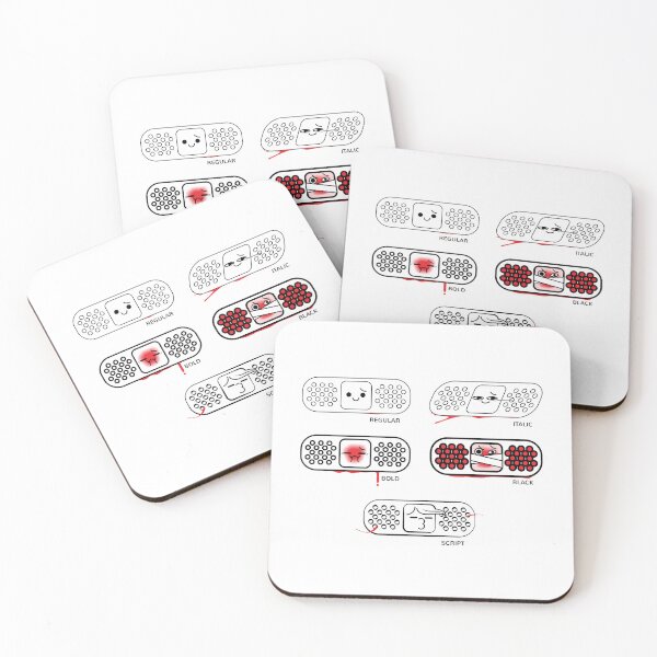Item preview, Font Style Plaster on bloody wound with cute funny face designed and sold by ABeeSees.
