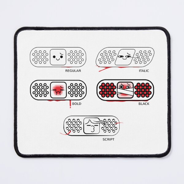 Item preview, Font Style Plaster on bloody wound with cute funny face designed and sold by ABeeSees.