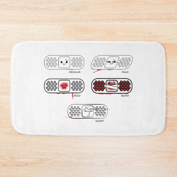 Item preview, Font Style Plaster on bloody wound with cute funny face designed and sold by ABeeSees.