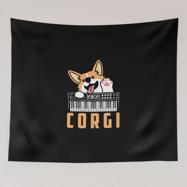 Item preview, Corgi Dog Analog Drum Machine Keyboard Synthesizer Sticker designed and sold by colonjohan.