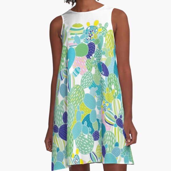 Cactus Mania A-Line Dress
