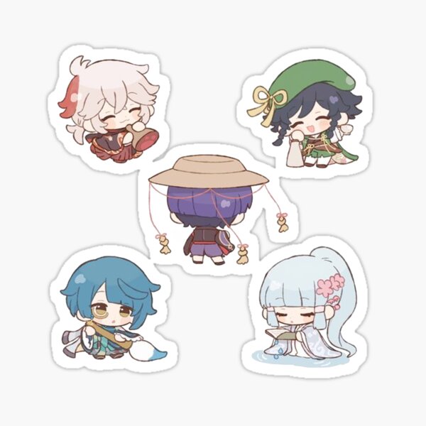 Item preview, Chibi Kazuha, Scaramouche, Venti, Xingqiu, Ayaka - Genshin Impact designed and sold by Sara2806.