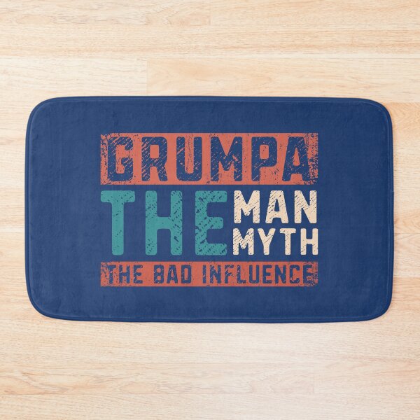 Item preview, Vintage Grumpa Tha Man The Myth The Bad Influence Funny Grandfather Gift Retro Letters  designed and sold by alenaz.