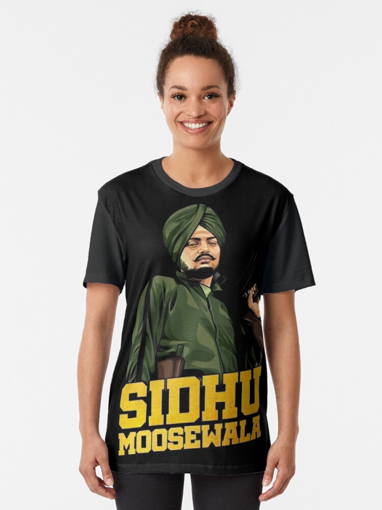 Sidhu moosewala bg Printed Men Round Neck White T-Shirt - Buy