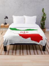 Flag of Iran Throw Blanket