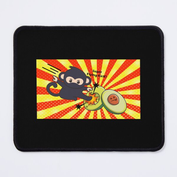Item preview, Ninja Monkey Flying Kick Avocado Sticker designed and sold by cephusveeih.