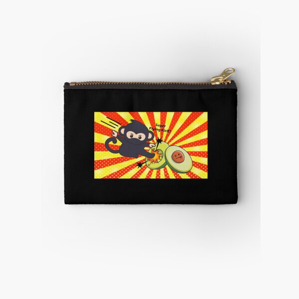 Item preview, Ninja Monkey Flying Kick Avocado Sticker designed and sold by cephusveeih.