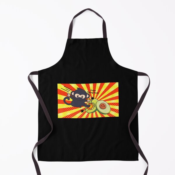 Item preview, Ninja Monkey Flying Kick Avocado Sticker designed and sold by cephusveeih.
