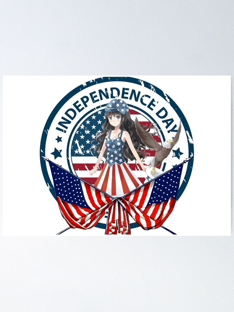 4th of july anime girl Send to Myspace  Blingeecom