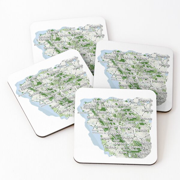 East Bay Native Land Map Coasters (Set of 4)