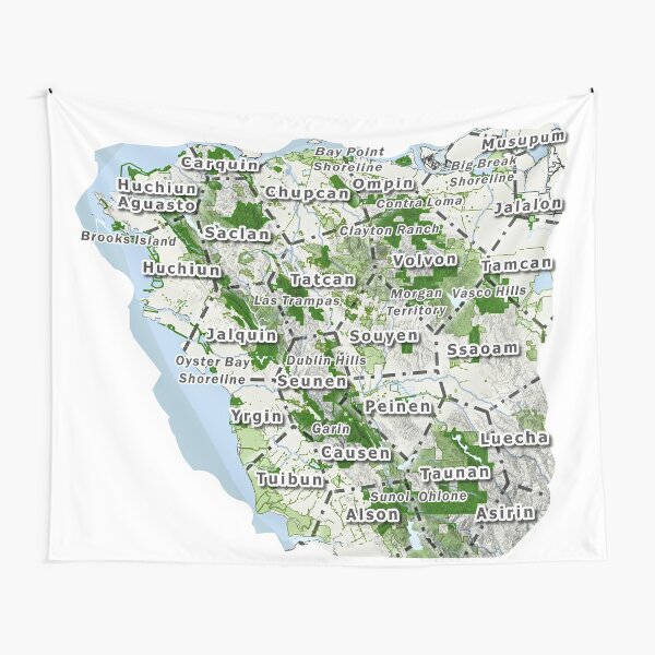 East Bay Native Land Map Tapestry