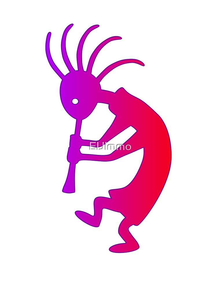 Kids Kokopelli Illustration Indigenous Southwestern Art Tshirt