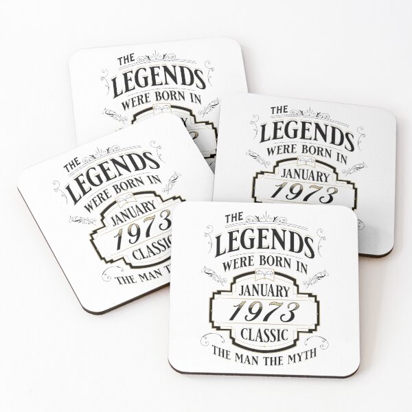 Item preview,  Legends Were Born In January 1973 Birthday Quotes For Men Women Vintage designed and sold by JooArtPrints  ★★★★★.