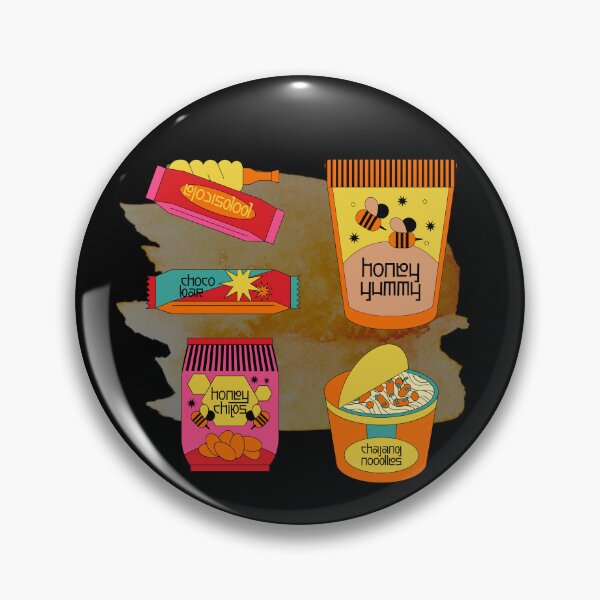 Artikelvorschau, Koreanische Snacks, Honigbutternüsse, Honigbutterchips, Cola-Eis am Stiel, Chajang-Nudeln, Schokoriegel entworfen und verkauft von Keffy.