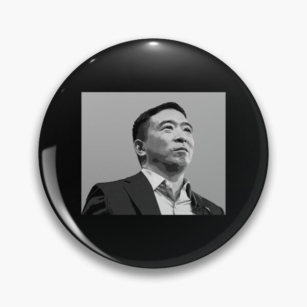 Item preview, Andrew Yang Black And White Sticker designed and sold by donnielnah.