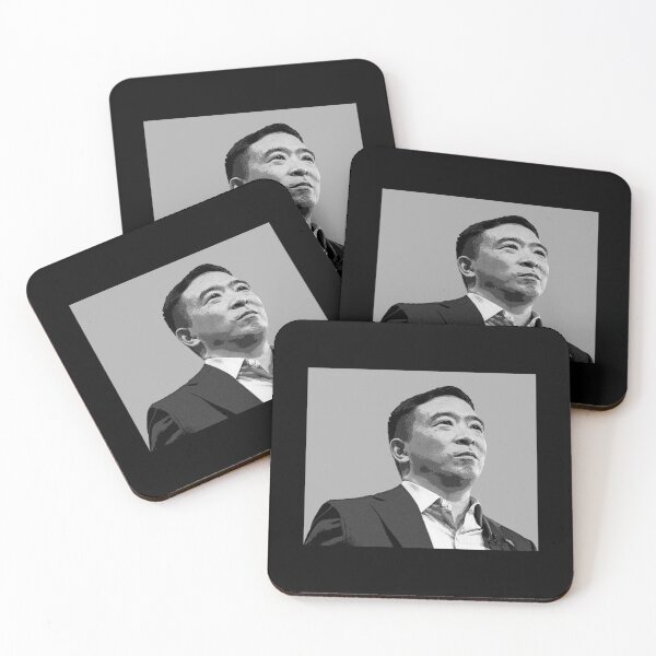 Item preview, Andrew Yang Black And White Sticker designed and sold by donnielnah.