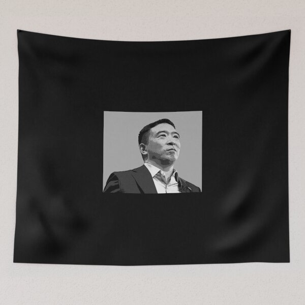 Item preview, Andrew Yang Black And White Sticker designed and sold by donnielnah.