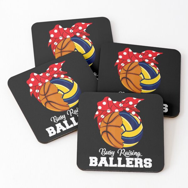 Item preview, Basketball Volleyball Busy Raising Ballers Mothers Day Sticker designed and sold by monica45je.