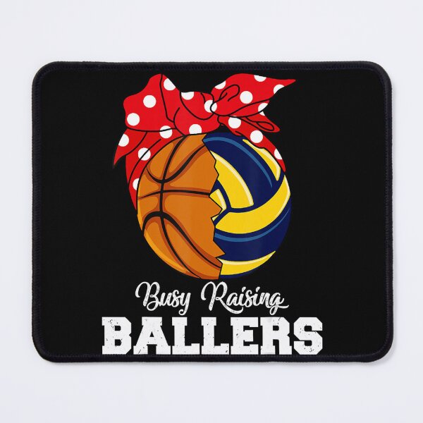 Item preview, Basketball Volleyball Busy Raising Ballers Mothers Day Sticker designed and sold by monica45je.