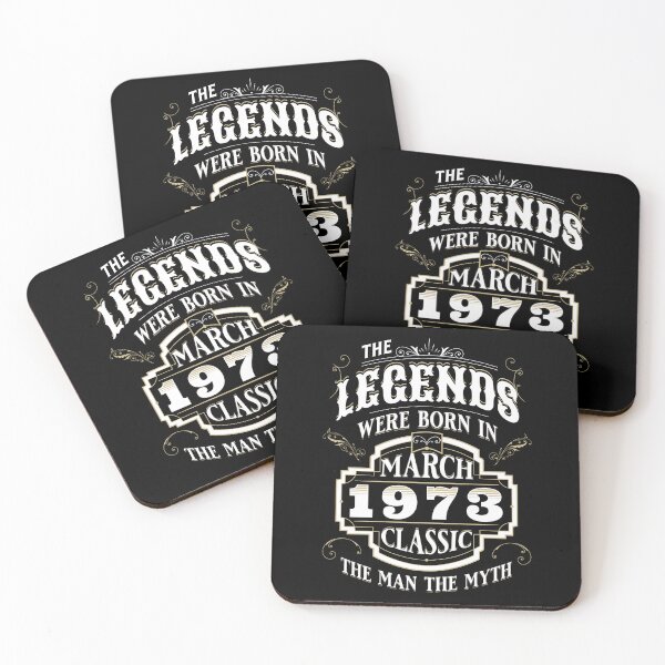 Item preview, The Legends Were Born In March 1973 Birthday Quotes For Men Women Vintage designed and sold by JooArtPrints  ★★★★★.