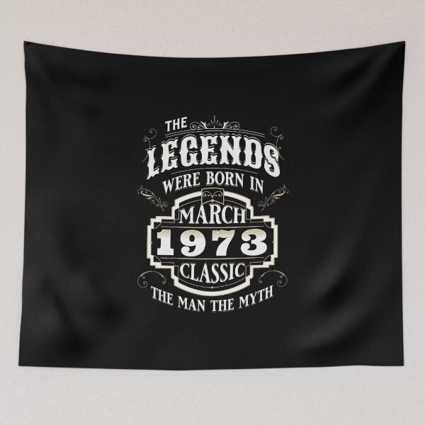 Item preview, The Legends Were Born In March 1973 Birthday Quotes For Men Women Vintage designed and sold by JooArtPrints  ★★★★★.
