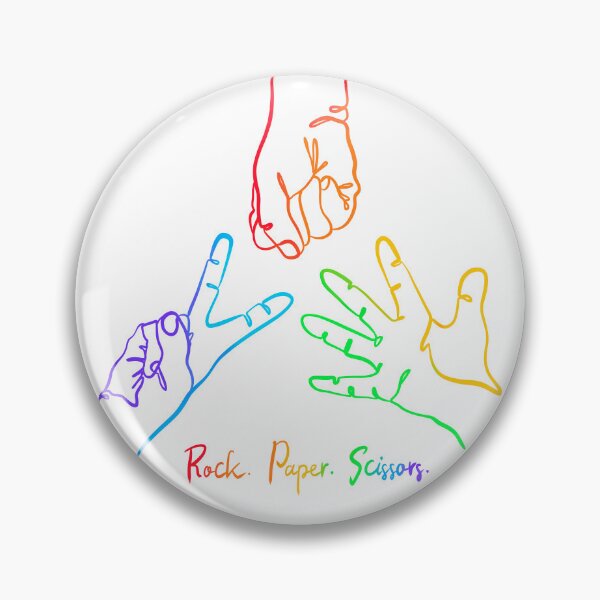 Artikelvorschau, Rock Paper Scissors Hände zeichnen Regenbogen entworfen und verkauft von SibMa.