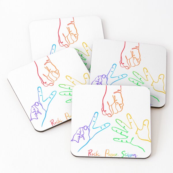 Item preview, Rock Paper Scissors hands drawing rainbow designed and sold by SibMa.