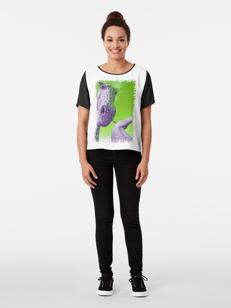 Alternate view of The Falkirk Kelpies Chiffon Top