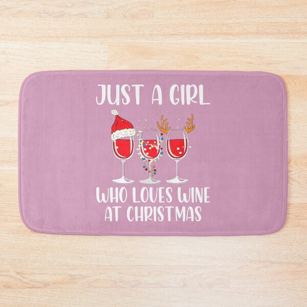 Item preview, Just A Girl Who Loves Wine At Christmas designed and sold by Moeez Javed.