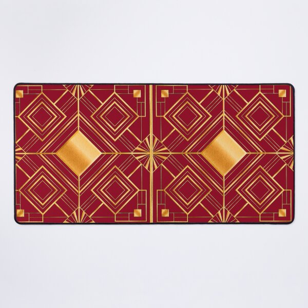 Item preview, Gatsby Art Deco Maroon And Gold Geometric Abstract Patterns designed and sold by Tamas Das.