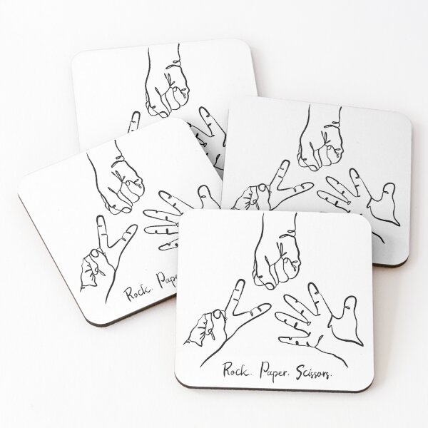 Item preview, Rock Paper Scissors game line drawing art designed and sold by SibMa.