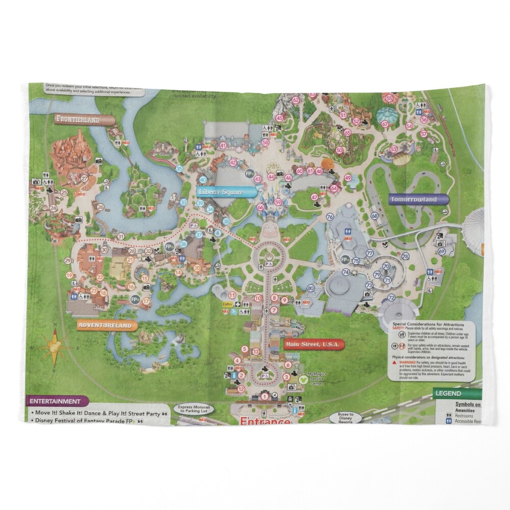 Girls' Leggings - Magic Kingdom Map - Rainbow Rules