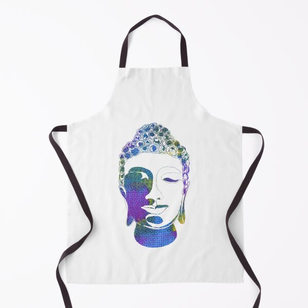 Item preview, Hand drawn Buddha Silhouette Pastel-patchwork Halftones designed and sold by AMSonArt.