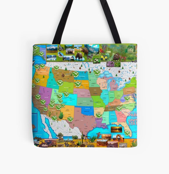 National Parks of the USA All Over Print Tote Bag
