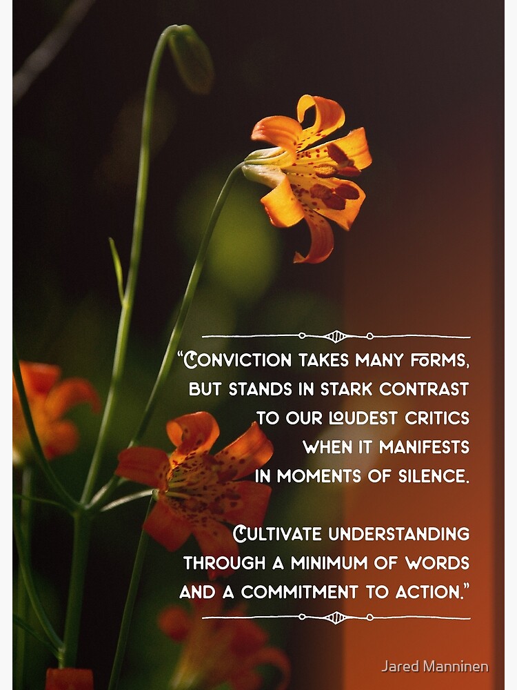 Actions Speak Louder Than Words by JaredManninen
