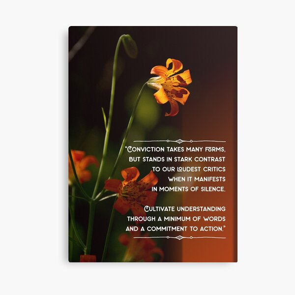 Actions Speak Louder Than Words Canvas Print