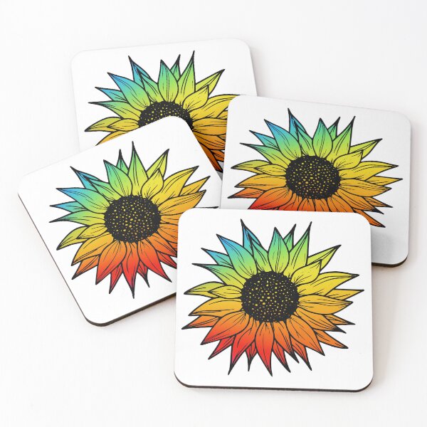 Item preview, Sunflower Rainbow LGBT White Background designed and sold by JanviRamani.