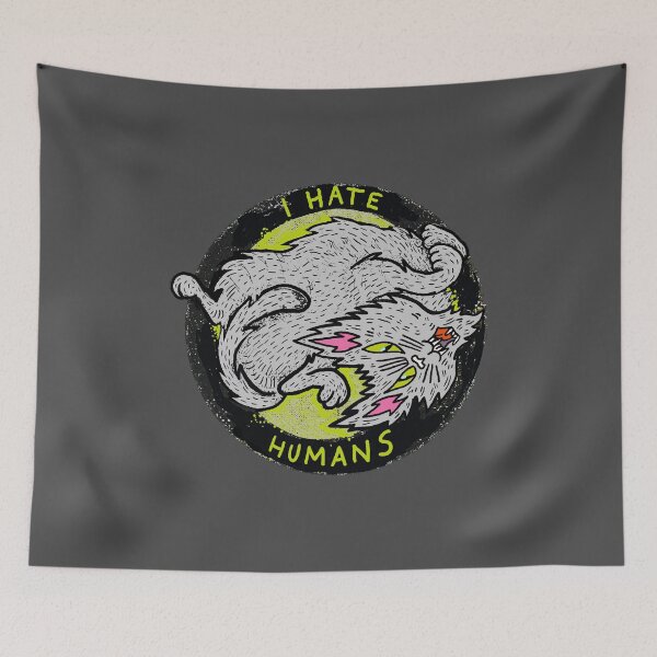 Item preview, Stray Cat I Hate Humans slogan Pisittu Aresti - by Miskel Design designed and sold by Travis Scotti.