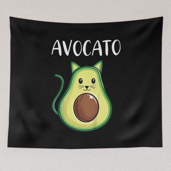 Item preview, Avocato Women Men Funny Avocado Cat Vegetarian Vegan  designed and sold by AdonisShop.